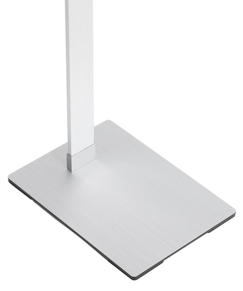 Lampa stojąca LED Resi Lucande, możliwość ściemniania, aluminiowy / szary / cynkowy, biuro, aluminium, nowoczesny