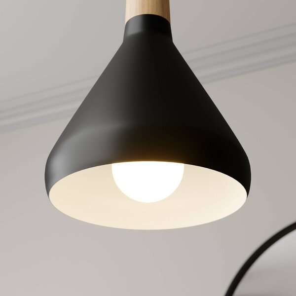 Lampa wisząca Arina Lindby, możliwość ściemniania, czarny, salon / jadalnia, metal, nowoczesny