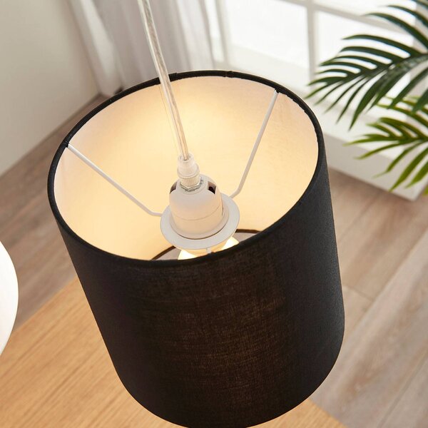 Lampa wisząca Hermina Lindby, możliwość ściemniania, brązowy / rdzawy, salon / jadalnia, tkanina / materiał / jedwab, młodzieżowy
