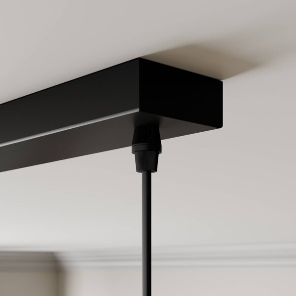 Lampa wisząca Arina Lindby, możliwość ściemniania, czarny, salon / jadalnia, metal, nowoczesny