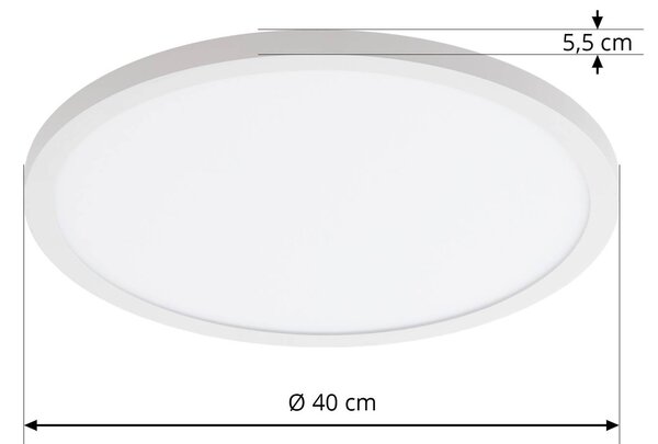Lampa sufitowa LED Brenda Arcchio, możliwość ściemniania, biały / opal, salon / jadalnia, nowoczesny