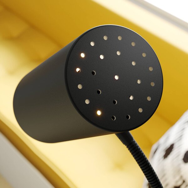Lampa stojąca Karoli Lindby, czarny, salon / jadalnia, metal, nowoczesny