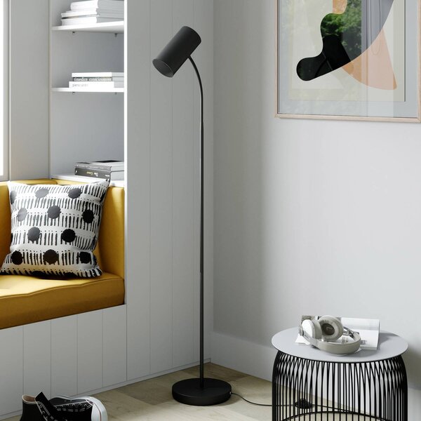 Lampa stojąca Karoli Lindby, czarny, salon / jadalnia, metal, nowoczesny