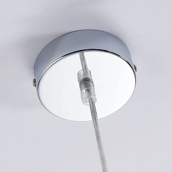 Lampa wisząca Sina Lindby, możliwość ściemniania, jasne drewno, salon / jadalnia, drewno, skandynawski