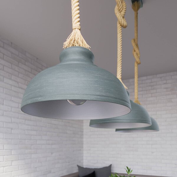 Lampa wisząca Chaby Lindby, możliwość ściemniania, aluminiowy / szary / cynkowy, salon / jadalnia, metal, vintage