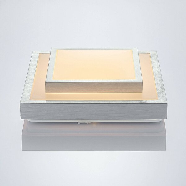 Lampa sufitowa LED Mirco Lindby, aluminiowy / szary / cynkowy, salon / jadalnia, metal, nowoczesny