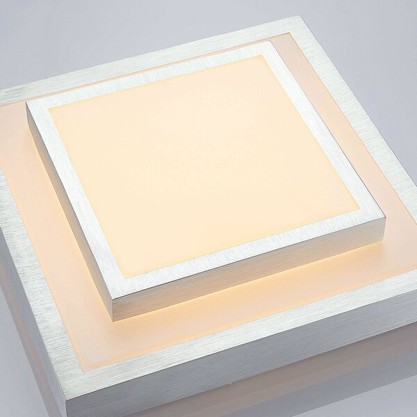 Lampa sufitowa LED Mirco Lindby, aluminiowy / szary / cynkowy, salon / jadalnia, metal, nowoczesny