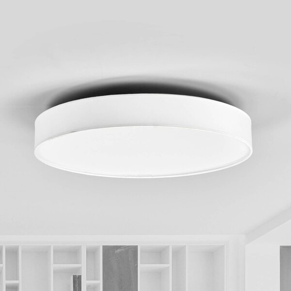 Lampa sufitowa Saira Lindby, biały / opal, salon / jadalnia, tkanina / materiał / jedwab, nowoczesny