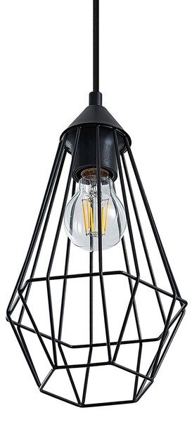 Lampa wisząca Eldarion Lindby, możliwość ściemniania, jasne drewno, salon / jadalnia, metal, dworkowy / rustykalny
