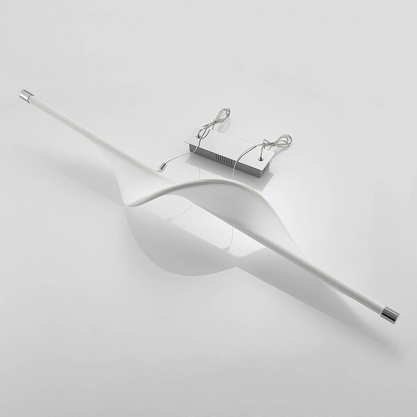 Lampa wisząca Edano Lucande, możliwość ściemniania, biały / opal, salon / jadalnia, tkanina / materiał / jedwab, nowoczesny