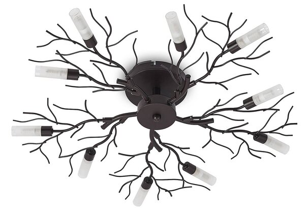 Lampa sufitowa Bigna Lindby, możliwość ściemniania, brązowy / rdzawy, salon / jadalnia, metal, nowoczesny