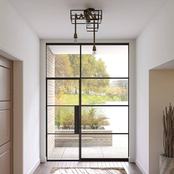 Lampa sufitowa Andrik Lucande, możliwość ściemniania, czarny, salon / jadalnia, metal, nowoczesny