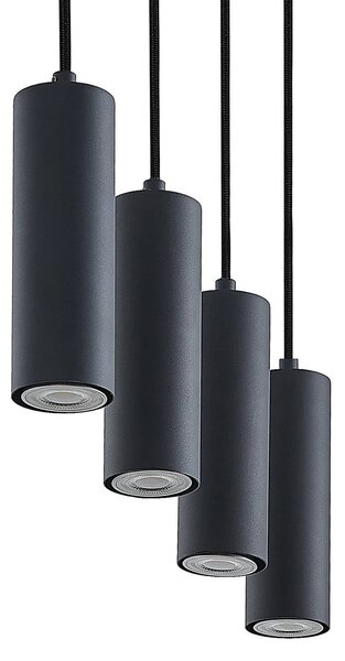 Lampa wisząca Maniva Lindby, możliwość ściemniania, jasne drewno, salon / jadalnia, metal, nowoczesny