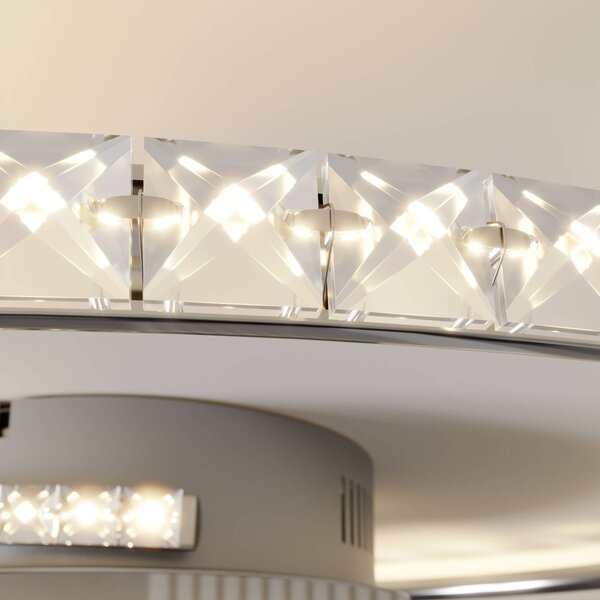 Lampa sufitowa LED Joline Lindby, chromowy / srebrny, salon / jadalnia, metal, nowoczesny