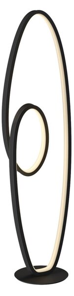 Lampa stojąca LED Bronwyn Lucande, możliwość ściemniania, czarny, salon / jadalnia, aluminium, nowoczesny
