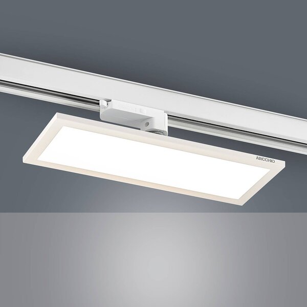Arcchio Hairis 3-fazowy panel LED biały 3000 K, biały / opal, biuro, tworzywo sztuczne, nowoczesny
