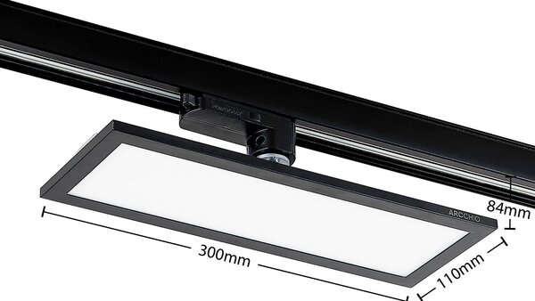 Panel LED Arcchio Hairis, 30 cm, czarny, 4000 K Hairis, czarny, biuro, tworzywo sztuczne, nowoczesny