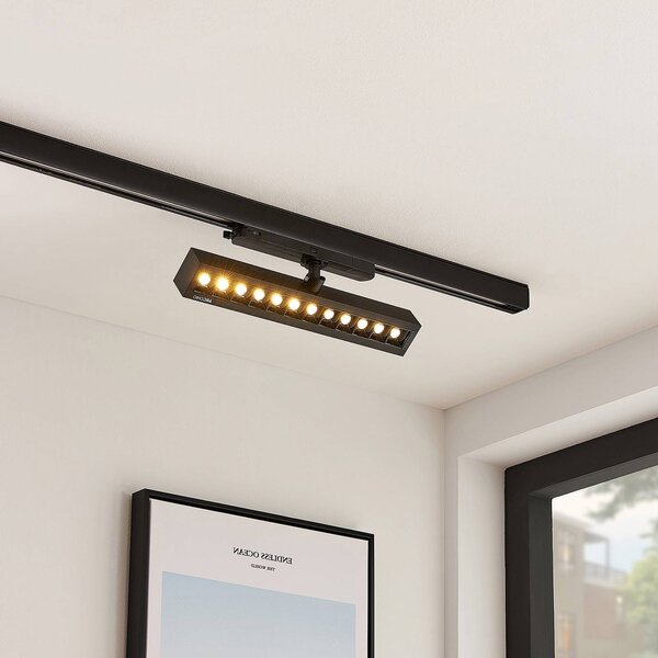 Reflektor szynowy LED Arcchio Millay czarny 3000K, czarny, biuro, aluminium, nowoczesny