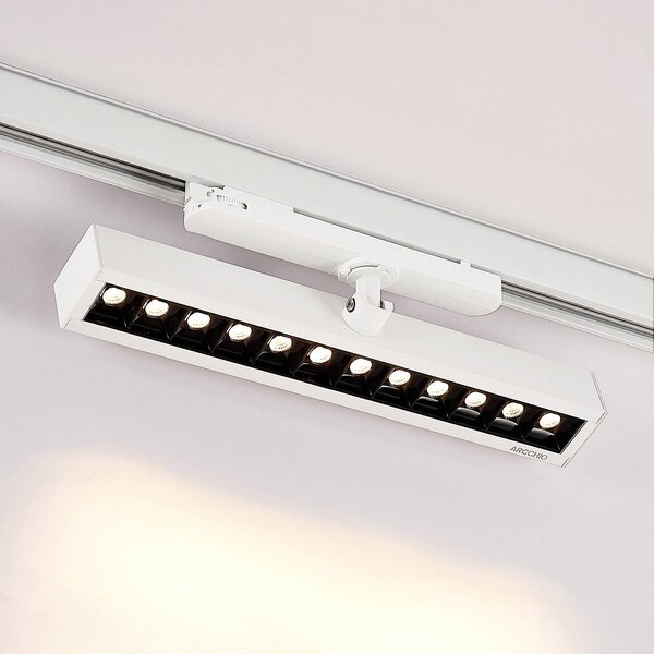 Reflektor szynowy LED Arcchio Millay biały 3000K, biały / opal, biuro, aluminium, nowoczesny