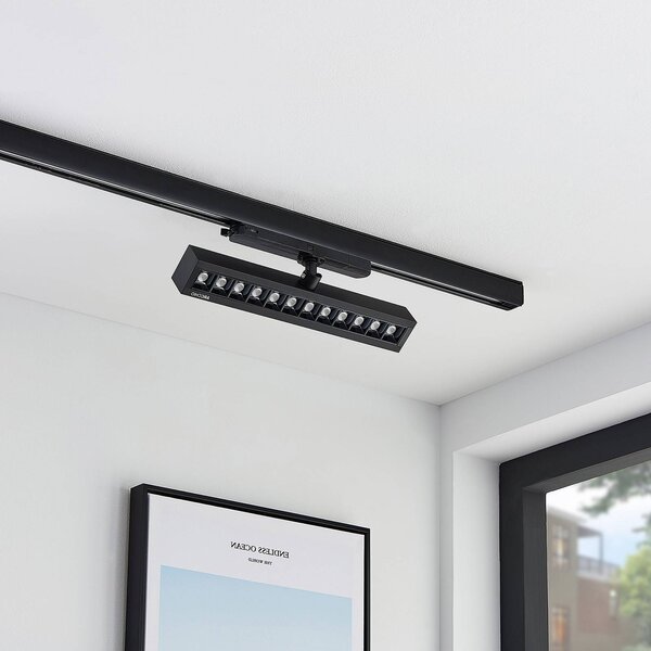 Reflektor szynowy LED Arcchio Millay czarny 3000K, czarny, biuro, aluminium, nowoczesny