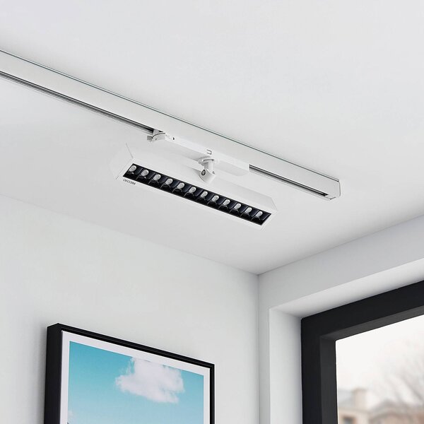 Reflektor szynowy LED Arcchio Millay biały 3000K, biały / opal, biuro, aluminium, nowoczesny