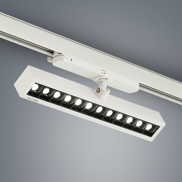 Reflektor szynowy LED Arcchio Millay biały 4000K, biały / opal, biuro, aluminium, nowoczesny