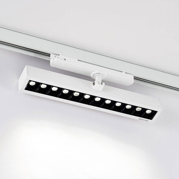 Reflektor szynowy LED Arcchio Millay biały 4000K, biały / opal, biuro, aluminium, nowoczesny