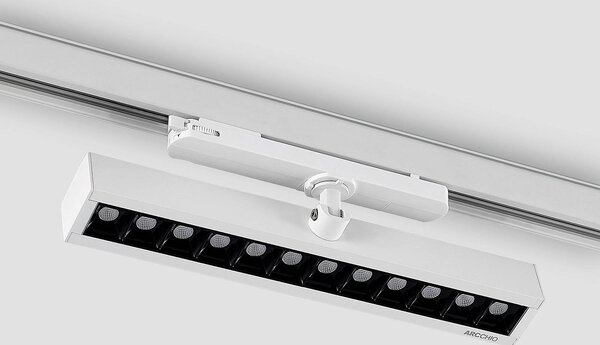 Reflektor szynowy LED Arcchio Millay biały 4000K, biały / opal, biuro, aluminium, nowoczesny