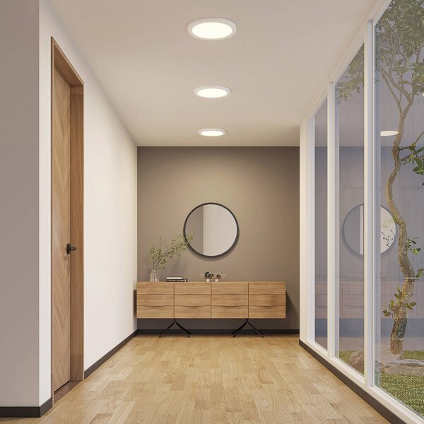 Lampa sufitowa LED z czujnikiem ruchu Aureka PRIOS, biały / opal, salon / jadalnia, aluminium, nowoczesny