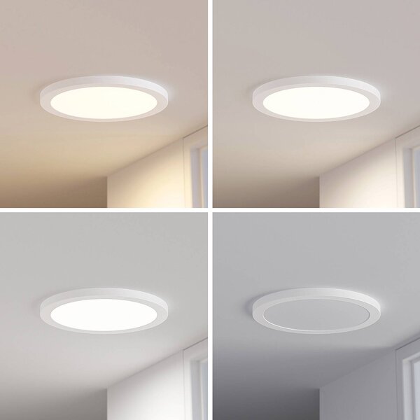 Lampa sufitowa LED z czujnikiem ruchu Aureka PRIOS, biały / opal, salon / jadalnia, aluminium, nowoczesny