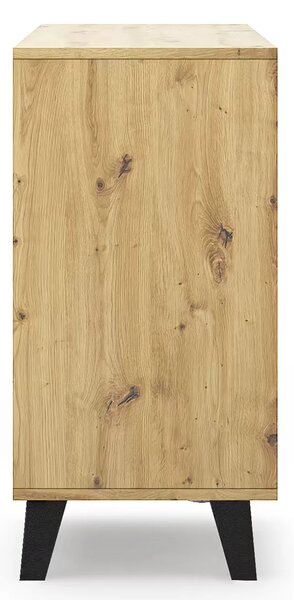 Duża komoda z szufladami i szafką dąb artisan + kaszmir T8-R85