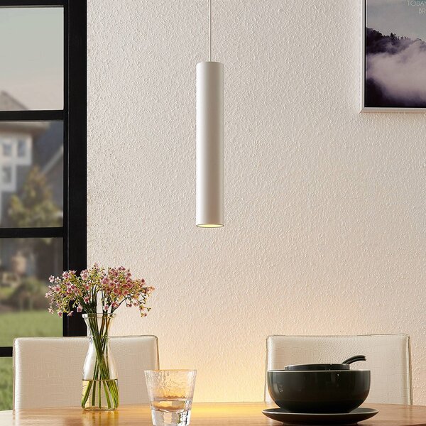 Lampa wisząca Ejona Arcchio, możliwość ściemniania, biały / opal, przedpokój, aluminium, nowoczesny