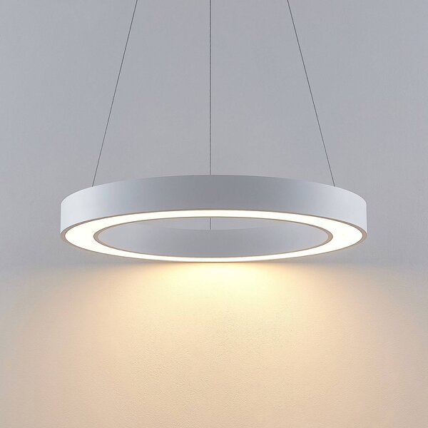 Lampa wisząca Sharelyn Arcchio, możliwość ściemniania, biały / opal, kuchnia, aluminium, nowoczesny