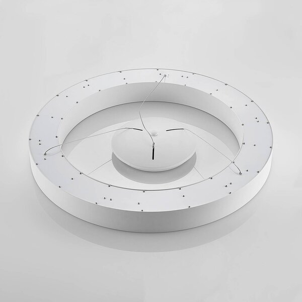 Lampa wisząca Sharelyn Arcchio, możliwość ściemniania, biały / opal, kuchnia, aluminium, nowoczesny