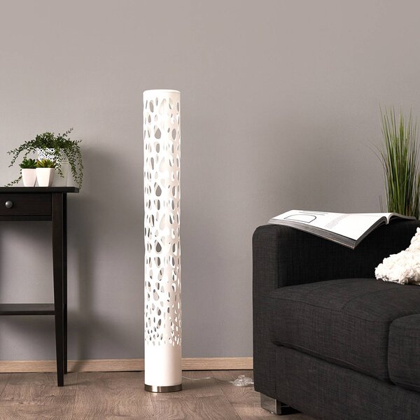 Lampa stojąca Alisea Lindby, biały / opal, salon / jadalnia, tworzywo sztuczne, nowoczesny