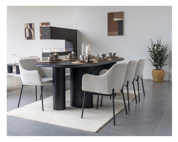 Szare kamionkowe miski zestaw 4 szt. 1,5 l Selma – House Nordic