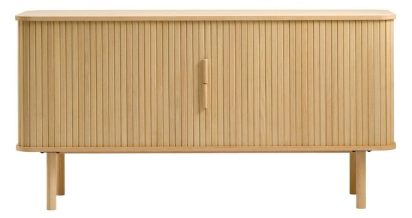 Niska komoda w dekorze dębu z drzwiami przesuwnymi 76x160 cm Cavo – Unique Furniture