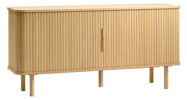 Niska komoda w dekorze dębu z drzwiami przesuwnymi 76x160 cm Cavo – Unique Furniture