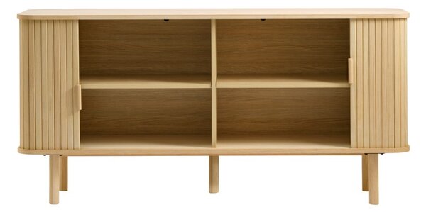 Niska komoda w dekorze dębu z drzwiami przesuwnymi 76x160 cm Cavo – Unique Furniture