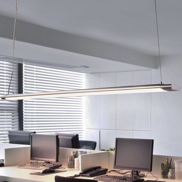 Lampa wisząca LED Arcchio Vinca, 120 cm, 3450 lm, 4000 K Vinca, aluminiowy / szary / cynkowy, biuro, tworzywo sztuczne, nowoczesny