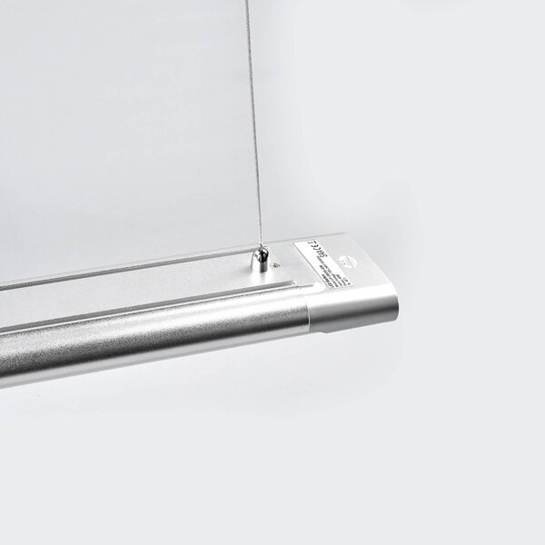 Lampa wisząca LED Arcchio Vinca, 120 cm, 3450 lm, 4000 K Vinca, aluminiowy / szary / cynkowy, biuro, tworzywo sztuczne, nowoczesny