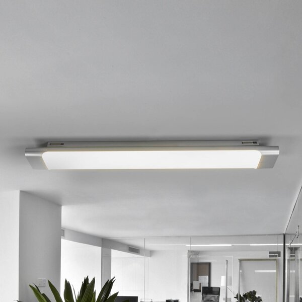 Lampa sufitowa LED Vinca Arcchio, aluminiowy / szary / cynkowy, biuro, tworzywo sztuczne, nowoczesny