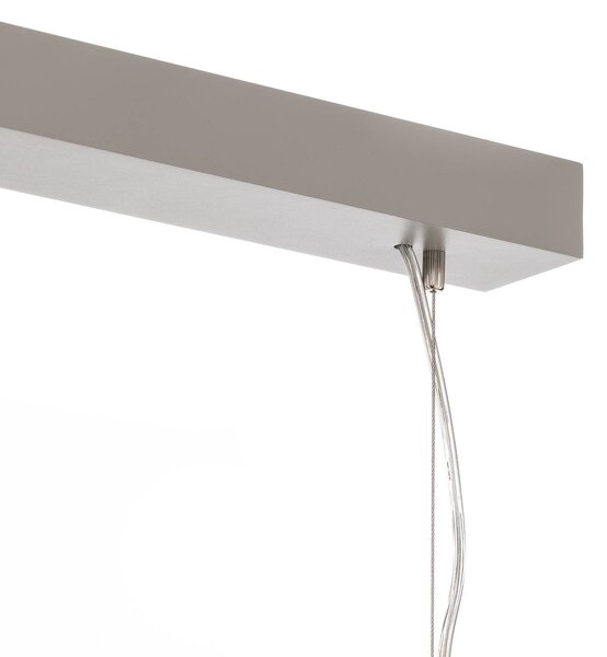 Arcchio lampa wisząca LED Dorean, srebrny, metal, 120cm Dorean Arcchio, możliwość ściemniania, aluminiowy / szary / cynkowy, biuro, metal, nowoczesny