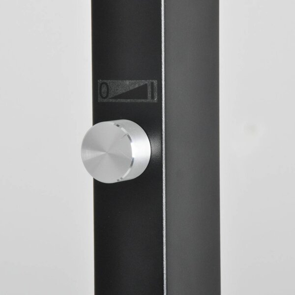 Lampa stojąca Logan Basic Arcchio, możliwość ściemniania, czarny, biuro, aluminium, nowoczesny