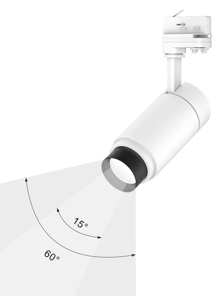 Reflektor szynowy LED Arcchio Nanna biały 3000K 27W, biały / opal, biuro, aluminium