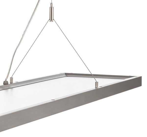 Arcchio lampa wisząca LED Dorean, srebrny, metal, 120cm Dorean Arcchio, możliwość ściemniania, aluminiowy / szary / cynkowy, biuro, metal, nowoczesny