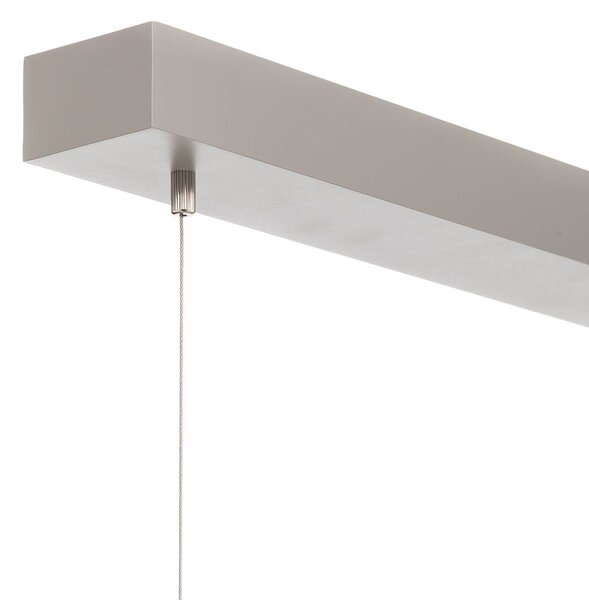 Arcchio lampa wisząca LED Dorean, srebrny, metal, 120cm Dorean Arcchio, możliwość ściemniania, aluminiowy / szary / cynkowy, biuro, metal, nowoczesny