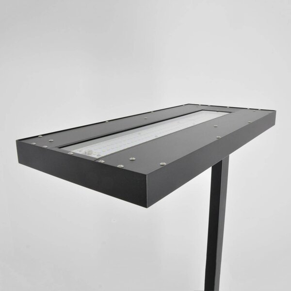 Lampa stojąca Logan Basic Arcchio, możliwość ściemniania, czarny, biuro, aluminium, nowoczesny
