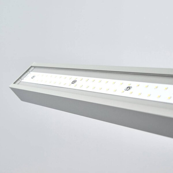 Lampa stojąca Jolinda Arcchio, możliwość ściemniania, aluminiowy / szary / cynkowy, biuro, aluminium, nowoczesny