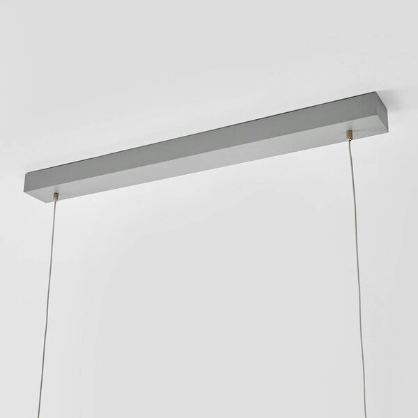 Arcchio lampa wisząca biurowa LED Jolinda, srebrna, 118cm, góra/dół Jolinda, aluminiowy / szary / cynkowy, biuro, aluminium, nowoczesny